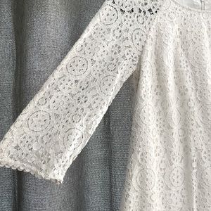 Lilly Pulitzer White Crochet Sleeved Dress